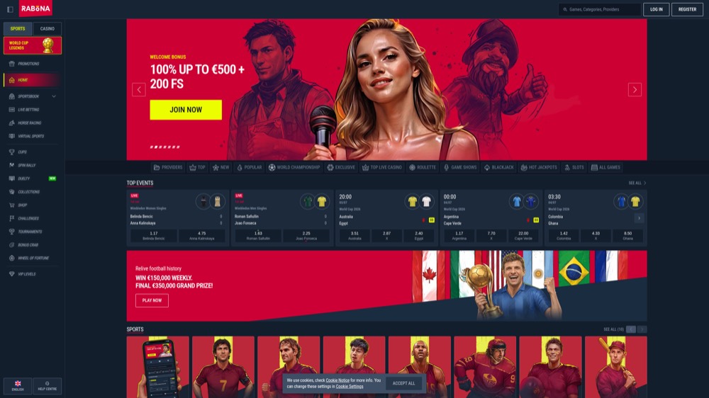Rabona — sportsbook