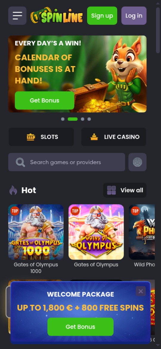 Spinline — on mobile